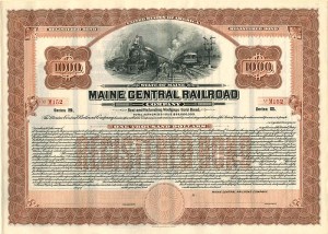 Maine Central Railroad - $1,000 - Bond